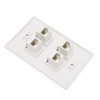 Ethernet Wall Plate 4 Port, Cat 6 Ethernet Wall Outlet