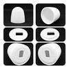 AUXBC 4PCS Universal Toilet Bolt Caps Set, White Plastic Push-On