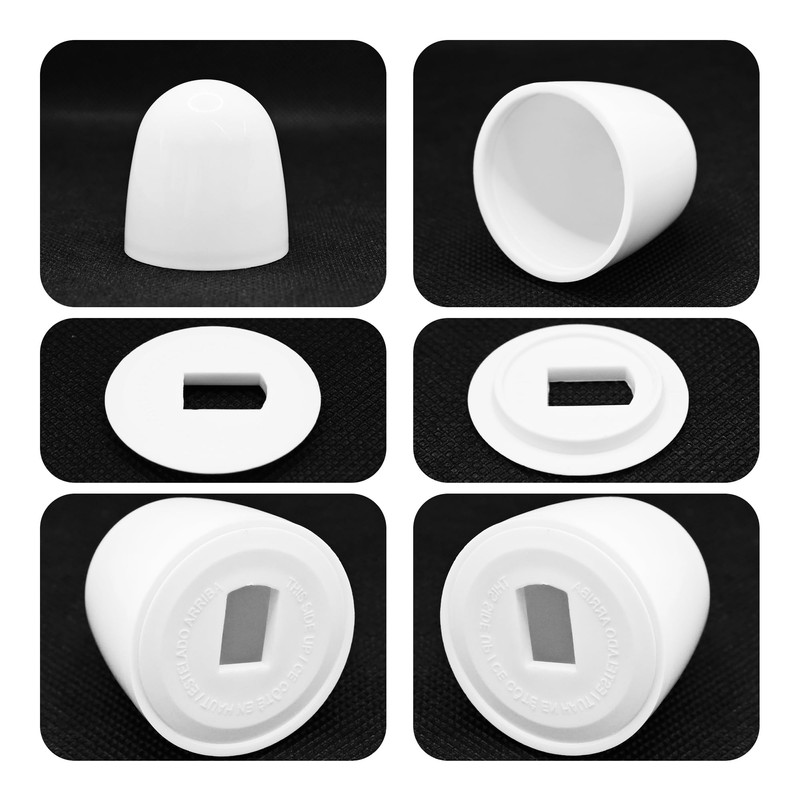 AUXBC 4PCS Universal Toilet Bolt Caps Set, White Plastic Push-On