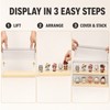 Clear Stackable Doll Display Case, Dustproof Plastic Storage Box for