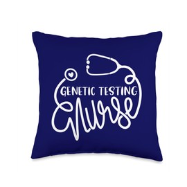 Genetic Testing Nurse Cute Genetics Nursing Department RN Throw Pillow