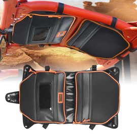 Hutexico X3 Roof Bags 2 Pack, X3 Storage Roof Bag, with Waterproof Cell Phone Pouch Sunshade, Compatible with Can Am Maverick X3 and X3 Max X DS RS RC MR Turbor R RR 2017-2023 (Orange - Roof Bag)