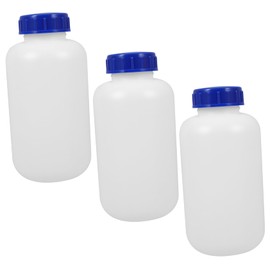 Ipetboom 3pcs Laboratory Sample Bottles Sealed Reagent Containers with Screw Cap for Chemicals Easy to Carry for Industrial and Laboratory Use
