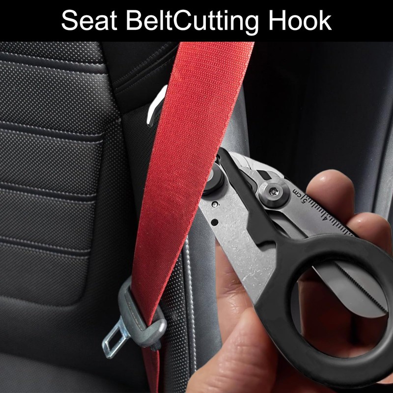 Raptor Response Emergency Scissors, Multitool Rescue Scissors with 6 Functions,