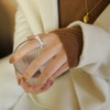 MYNENEY - Anillo de compromiso de boda de acero inoxidable