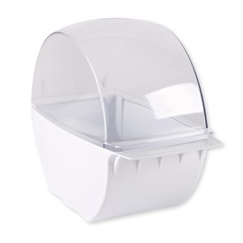 1 x Hygostar Dispenser for Cellulose Swabs, Plastic, White, L: 23.5 cm, W: 12.5 cm, H: 20 cm, Dispenser for Swabs on Roll, Swab Cellulose Box, Cellulose Dispenser, Kosmetex Swab Dispenser