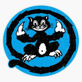 Usn Black Cat Composite Squadron Vc-13 - Wwii Sticker Outdoor Rated Vinyl Sticker Decal for Windows, Bumpers, Laptops or Crafts 5"