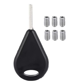 Surfboard fin button, surf plank accessory replacement tool, with 6 fin ground screws, rust proof and durable, easy to use, pro FCS surfboard