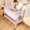 ANGELBLISS Baby Bassinet Bedside Sleeper, Easy Folding Portable Bassinet for