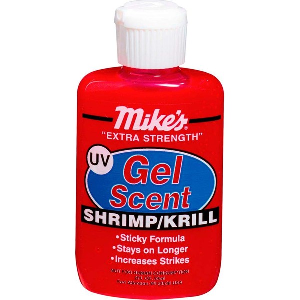 Atlas Mike's Shrimp Gel Scent for Fishing Bait to Attract Fish, Red