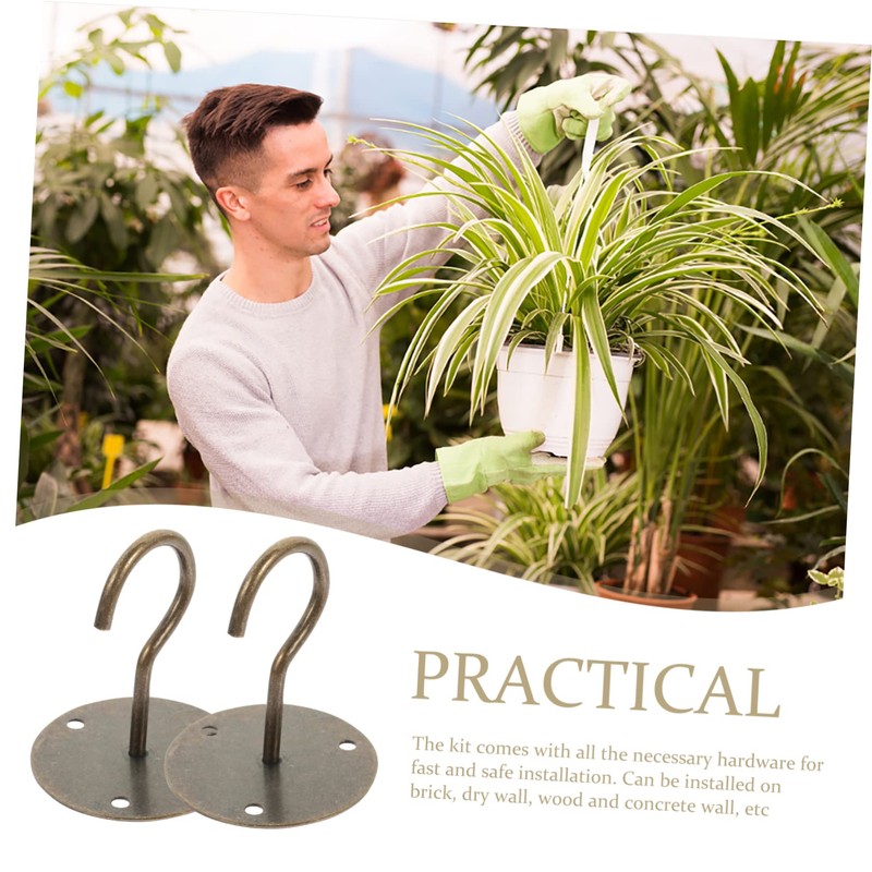 Kisangel 1 Set Plant Hook Fans Duty Stoppers Lid Garage