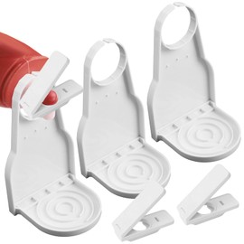 LOGJAM 3 Pcs Laundry Detergent Dispenser Cup Holder, Nozzle Button Switch Drip Catcher Room Organization and Storage