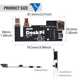 GeeekPi Micro HDMI to HDMI Adapter Board for Raspberry Pi 5 / Pi 4B, Compatible with DeskPi RackMate Accessories SBC Shelf 10 inch 1U Rack