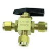 HongBoW Hardware Brass Instrument 3 Way Ball Valve L Port