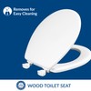 Mayfair Athens Toilet Seat, Easy Clean Hinges and Durable Wood