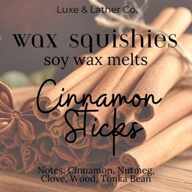 Wax Squishies - 7.5 oz Variety of Scents! Squeeze Wax, Squeezable Wax Melts home fragrance amazing scents:_Cinnamon Sticks