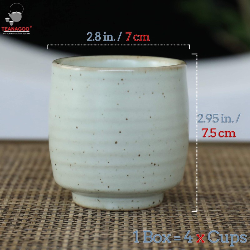 TEANAGOO ETC07, Pottery China Tea Cup for W08, 5.8 oz,