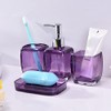 JHNIF Bathroom Accessories Set, 4Pcs Acrylic Bathroom Set Includes Soap