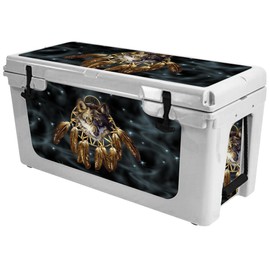 MightySkins (Cooler Not Included) Skin Compatible with RTIC 65 Cooler (2017 Model) - Wolf Dreams | Protective, Durable, and Unique Vinyl Decal wrap Cover | Easy to Apply | Made in The USA
