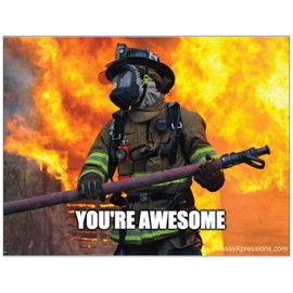 You're Awesome Firefighter Fridge Magnet