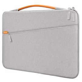 JETech Laptop Sleeve for 13-14Inch MacBook Air/Pro (M4/M3/M2/M1, 2021-2025), Waterproof Bag with Portable Handle and Pocket, Compatible with 13-13.6 Inch Notebook (Light Grey)