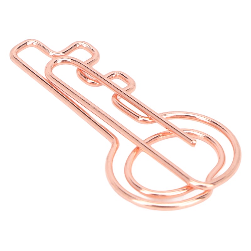 100Pcs Paper Clip Metal Rose Gold Color Urheen Design Paperclip