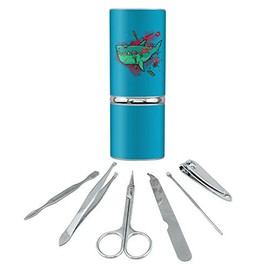 Shark Shipwreck With Debris Harpoon and Anchor Stainless Steel Manicure Pedicure Grooming Beauty Care Travel Kit