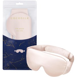 COCOSILK Eye Mask for Sleep, 100% Silk, Light Blocking, Good Sleep, Breathable, Cool, No Pressure Feeling, Lightweight, Unisex, Adjustable Size, Silk Eye Mask, Sleeping Goods, Silk, Eye Strain,