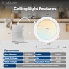 12 Pack Recessed Lighting 7 Inch with Junction Box, 5CCT