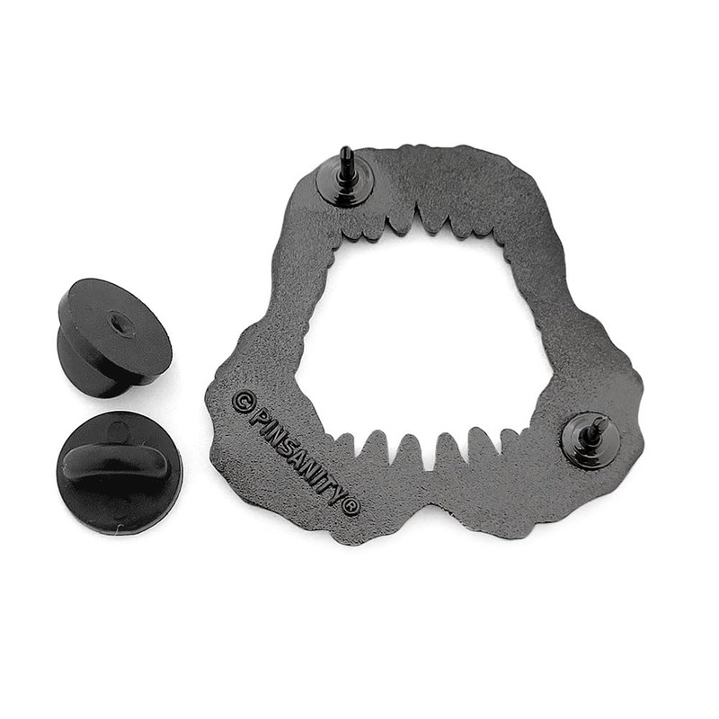 Pinsanity Great White Shark Jaws Teeth Enamel Lapel Pin, 1.5