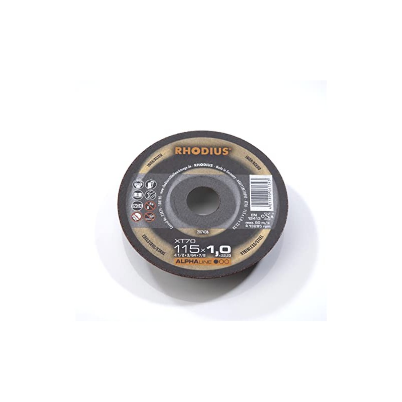 RHODIUS CUTTING DISC, METAL , TIN (PK10),207808,RHODIUS