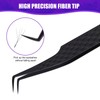 Fiber Tip Lash Tweezers for Eyelash Extension, High Precision Eyelash