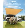 JOYTUTUS Vehicle Awning 4.6'x6.6' Roof Rack Pull-Out Sun Shade UV50+,
