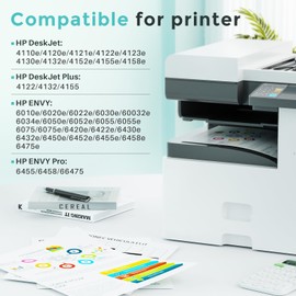 Kuva 67XXXL 67XL Ink Cartridge Black/Color Combo Pack Replacement for Ink 67 67xl Ink Cartridges for Envy 6055e 6455e 6055 DeskJet 4100e 4152e 4155e Printer (67XXXL Black; 67XLTri-Color 2 Pack