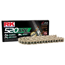RK Racing Chain GB520XRE-114 Gold 114 Link XW-Ring Chain with Connecting Link