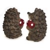 TEMPELWELT 2 x decorative hedgehog figures, each 8 cm, tone
