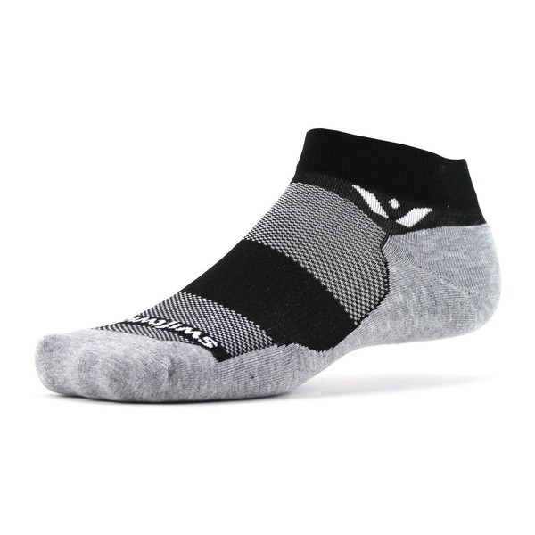 Swiftwick - MAXUS ONE, Ankle Socks for Running, Black, Medium