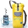 Mochila impermeable con correas y bolsillos, bolsa seca flotante para