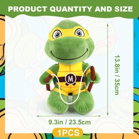 Sdjuifsd Turtl Plüschtier, Turtl Figuren Plüsch, Turtl Plüsch, Turtl Stofftier, Turtl Plüschfigur, Turtl Kuscheltier, Turtl Plush, Turtl Spielzeug Stofftier, Turtl Doll, Plüschpuppe Turtl 33 cm