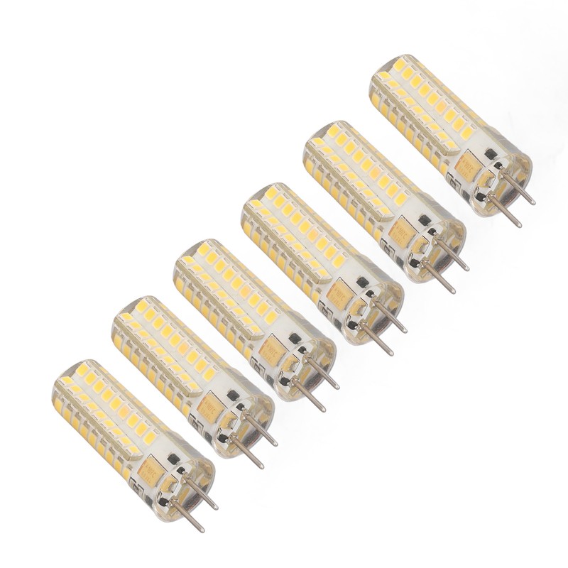 6Pcs GY6.35 LED Bulb 7W AC DC12V 700lm 72 LEDs