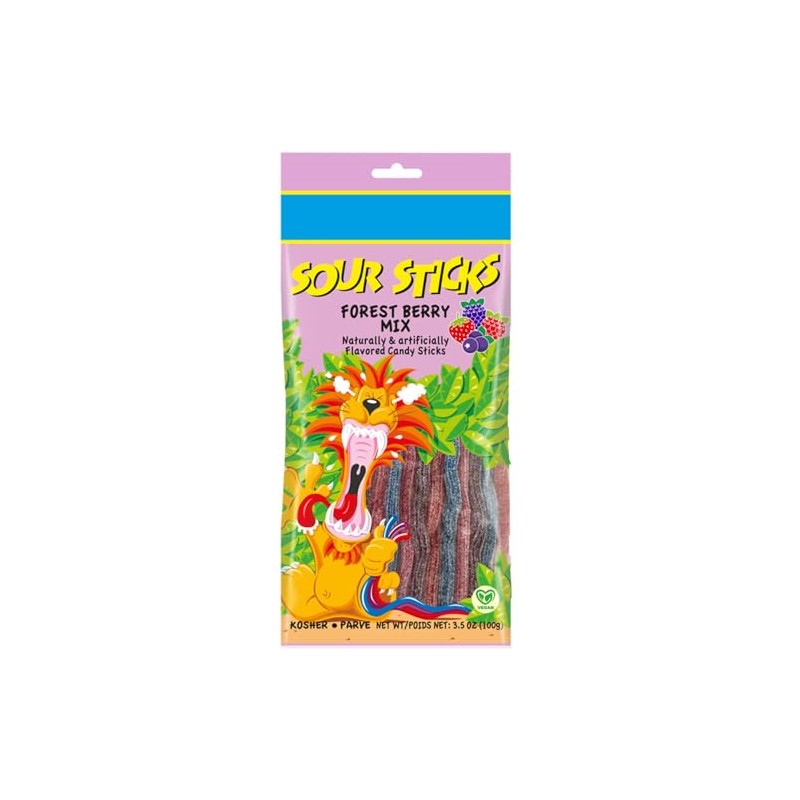 Snacktery Forest Berry Sour Straws - Assorted Sour Candy Mix