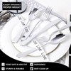 Joyido 150 PCS Silver Plastic Silverware - Silver Plastic Flatware