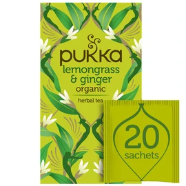 Pukka Lemongrass & Ginger Herbal Tea, 20 sachets