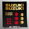 SUZUKI TANK & MOTORCYCLE HELMET STICKERS SET - PRE-CUT -