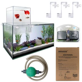 Negative Pressure Fish Tank kit - 0.8 Galllon DIY Top Off Fish Tank,Aquarium Decoration for Betta and Other Small Fish,Suitable for Maximum Tank Thickness: ≤0.7 inches
