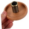 Levemolo Natural Aromatherapy Moxa Stick Holder Wooden Base Tray Secure