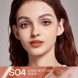 Mistine Thai Latte Aqua Rouge Flowing Plumping Lipstick - Non-sticky Hydrating Creamy Finish S04 Long Jetty Lime Soda 3.5g