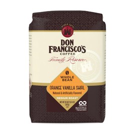 Don Francisco's Orange Vanilla Swirl Whole Bean Coffee, Medium Roast – Flavored 100% Arabica, 20 oz Bag, Premium Coffee for Drip, Pour Over & French Press