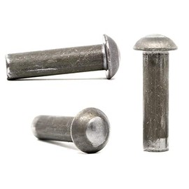 M8 (8mm x 16mm) Solid Steel Round Head Rivets DIN 660 (Pack of 20)