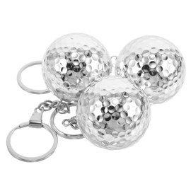 GANAZONO 3pcs Golf Keychain: Electroplated Golf Ball Keychain Sports-themed Keyring for Men Women Golfing Enthusiast - Hanging Key Charm for Bag Backpack Purse